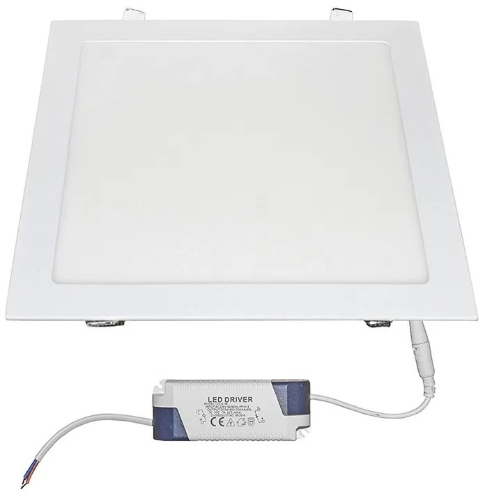 Adeleq Led Φωτιστικό Ψευδοροφής Αλουμινίου Τετράγωνο 24W 4000K 120ο Λευκό D295 21-0252001