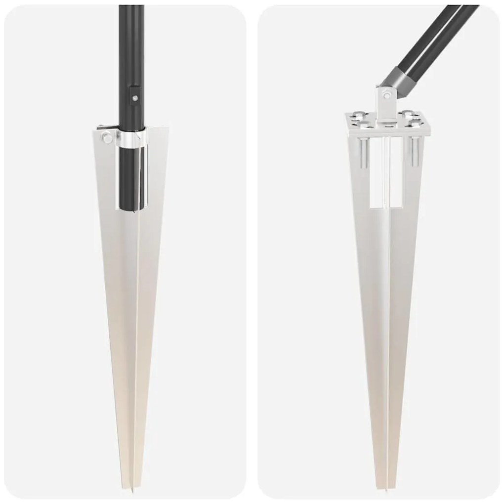 vidaXL Πό posts φράχτη 13 pcs Γκρι Ø32mm 170 εκ Γαλβανισμένος χάλυβας