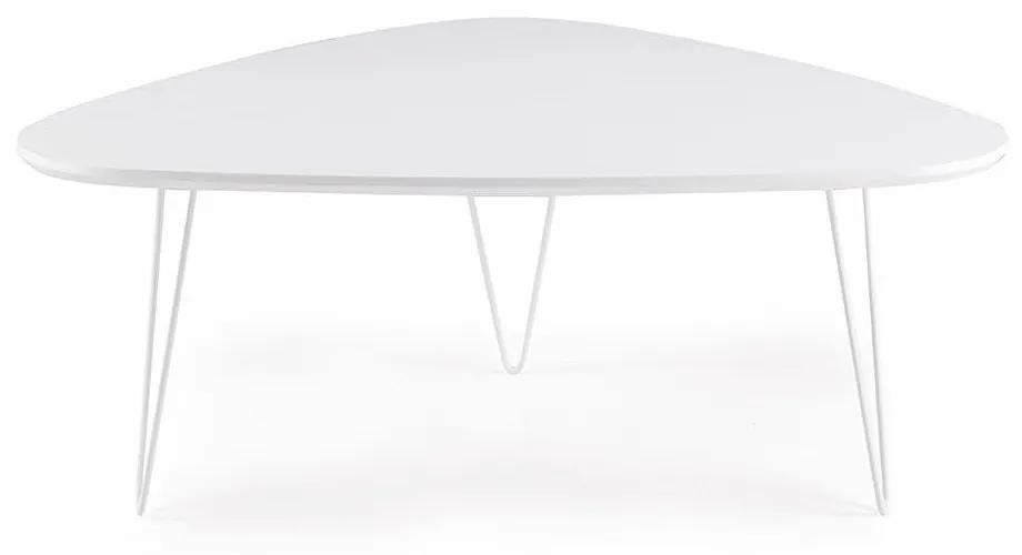 Τραπέζι Σαλονιού Nico NICO/BIANCO 100x70x38cm White Ikone Casa