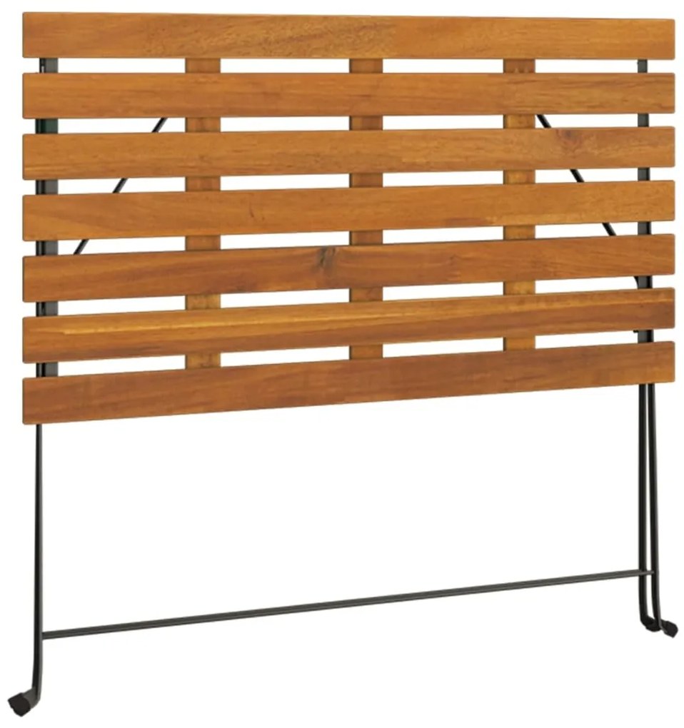 vidaXL Τραπέζι Bistro Πτυσσόμ. 100x54x71εκ Μασίφ Ξύλο Ακακίας &amp; Ατσάλι