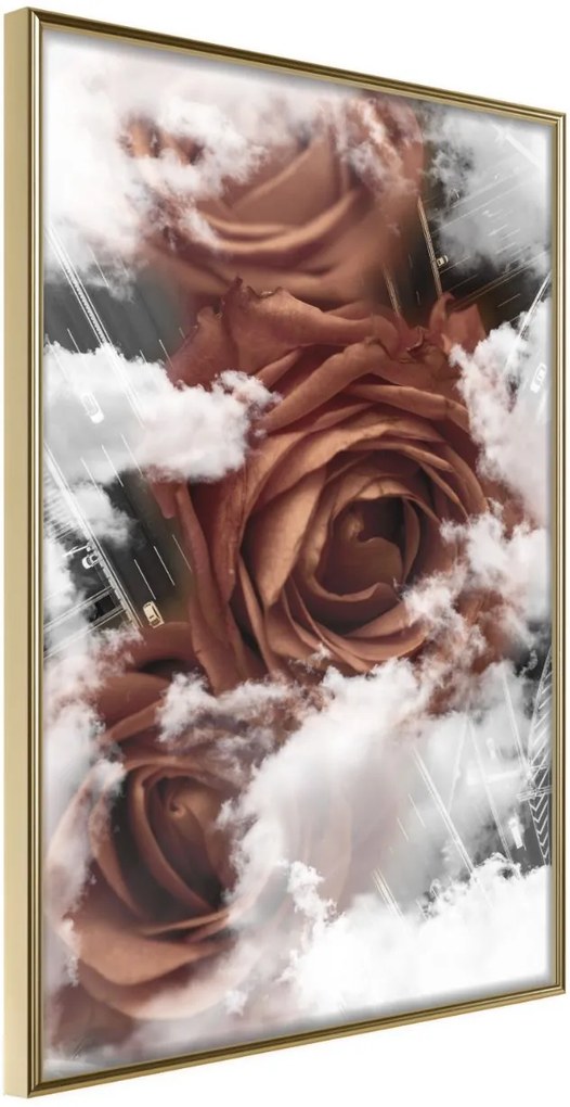 Αφίσα - Heavenly Roses - 20x30 - Χρυσό - Χωρίς πασπαρτού