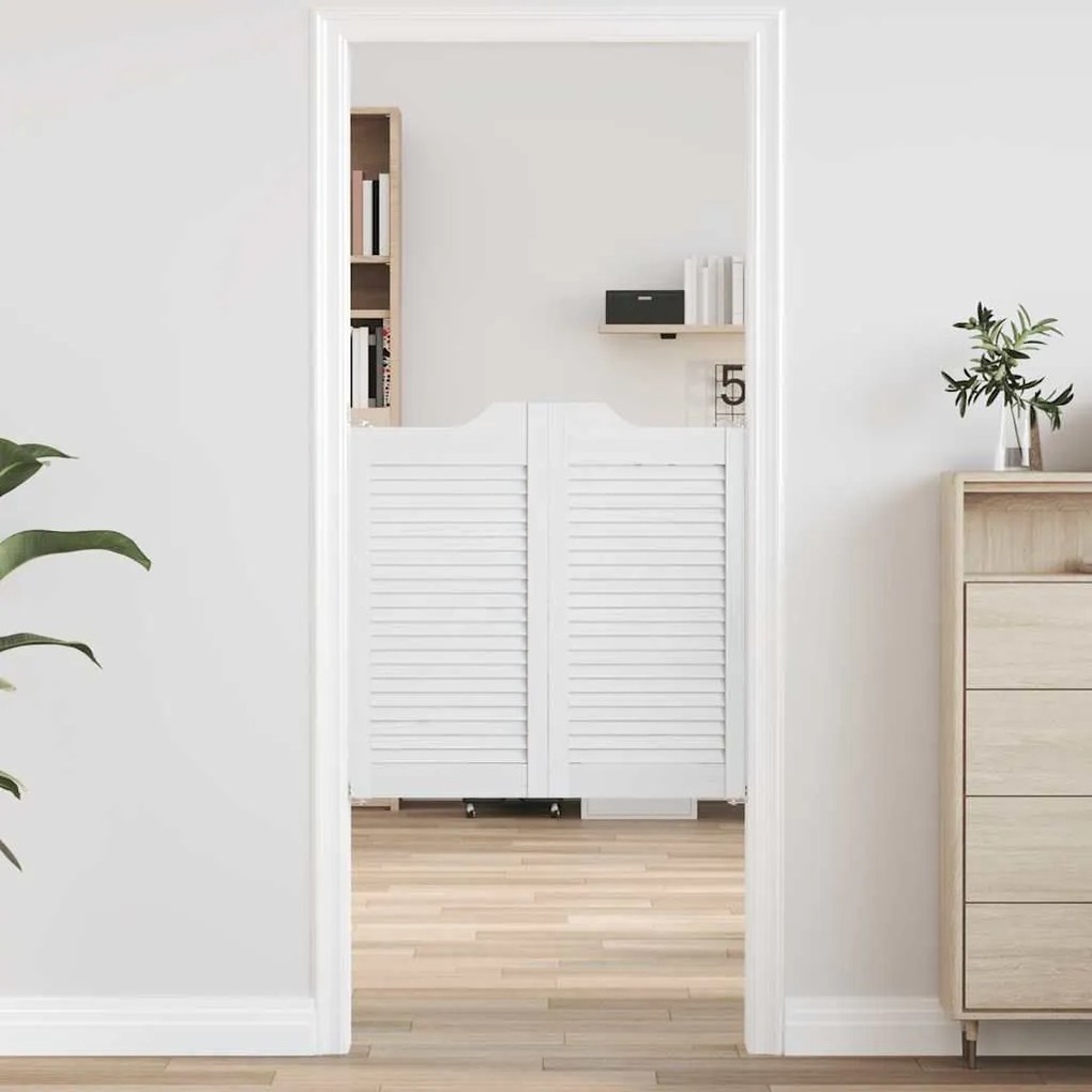 Ανοιγόμενες πόρτες Louvred Design 2 ζευγών Λευκό 80x80 cm 4107137