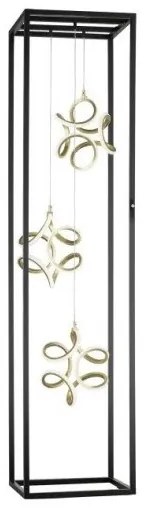 Επιδαπέδιο Φωτιστικό LED Μαύρο-Χρυσό Gesa 40425 Fischer Honsel-40425-Μαύρο-Χρυσό 40425