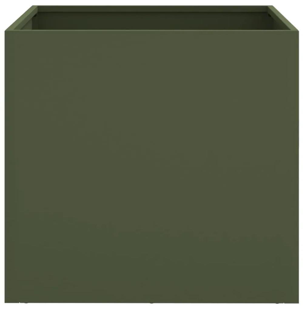 Ζαρντινιέρες 2 τεμ. Πράσινες 42x40x39 εκ. Χάλυβα Ψυχρής Έλασης - Πράσινο