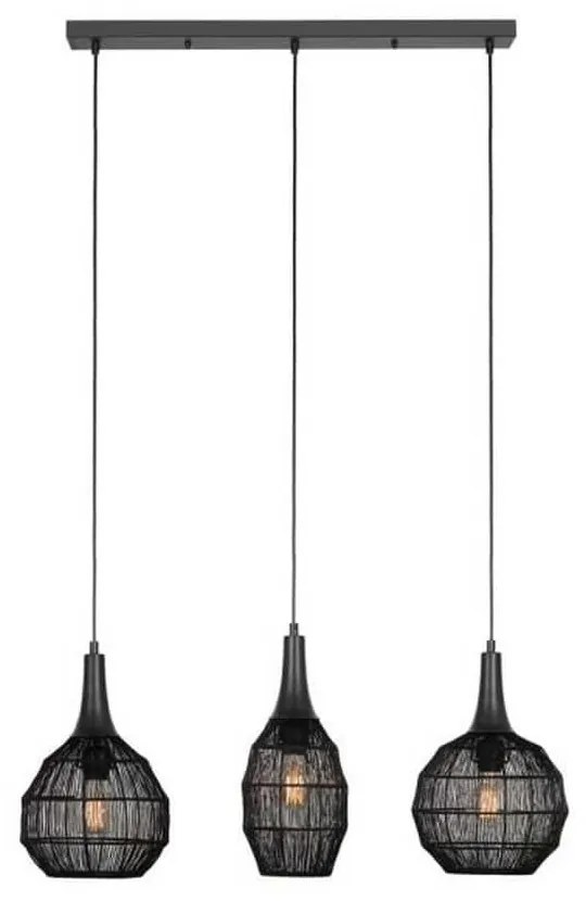 Φωτιστικό Οροφής - Ράγα Soraya 365400332 86x26x150cm 3xE27 10W Black Trio Lighting