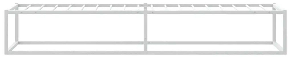 vidaXL Πλαίσιο κρεβατιού χωρίς στρώμα Λευκό 100x200 cm Μεταλλικό