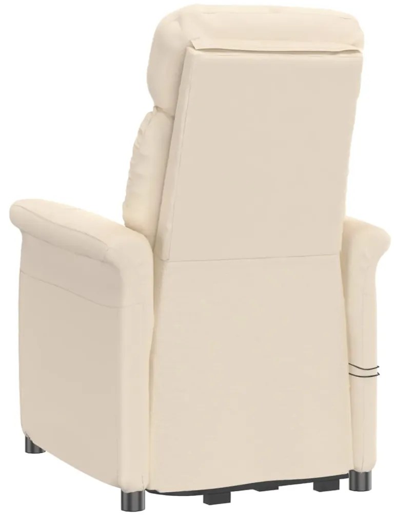 vidaXL Πολυθρόνα Μασάζ Ηλεκτρική Μπεζ από Μικροΐνες