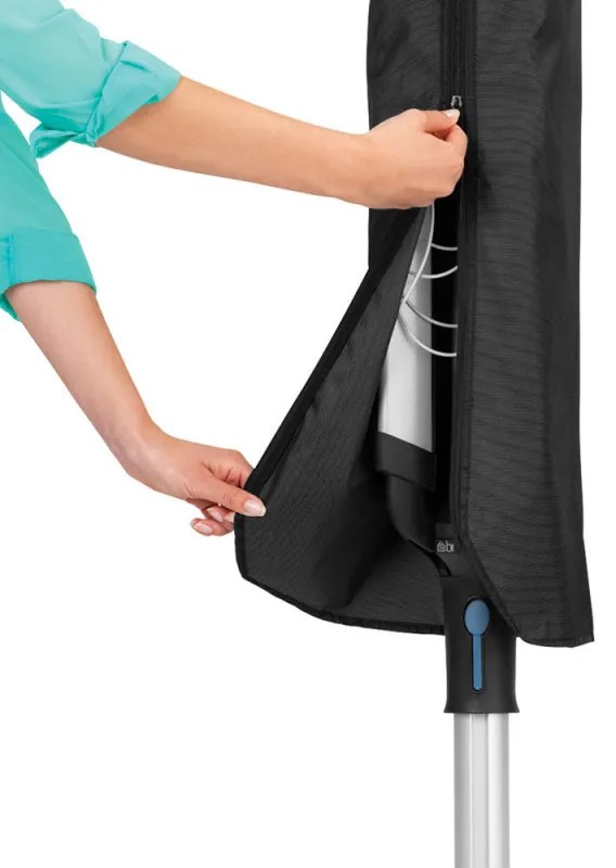 Brabantia Lift-O-Matic Advance Εξωτερικός χώρος 90300254, 50 m, Ρυθμιζόμενο ύψος, Μεταλλική ακίδα εκσκαφής, Θήκη, Τσάντα με κλιπς, Ανθεκτικό στη διάβρωση, Inox
