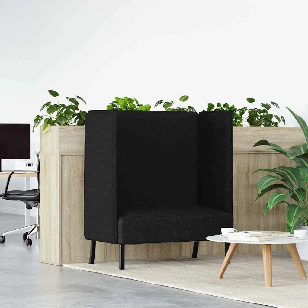 vidaXL Καναπές Υψηλής Πλάτης Μαύρο 109 x 56 x 121 εκ. ύφασμα