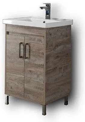 Σετ Έπιπλο Μπάνιου SAVINA 55 Natural Oak 55x46x160 εκ.