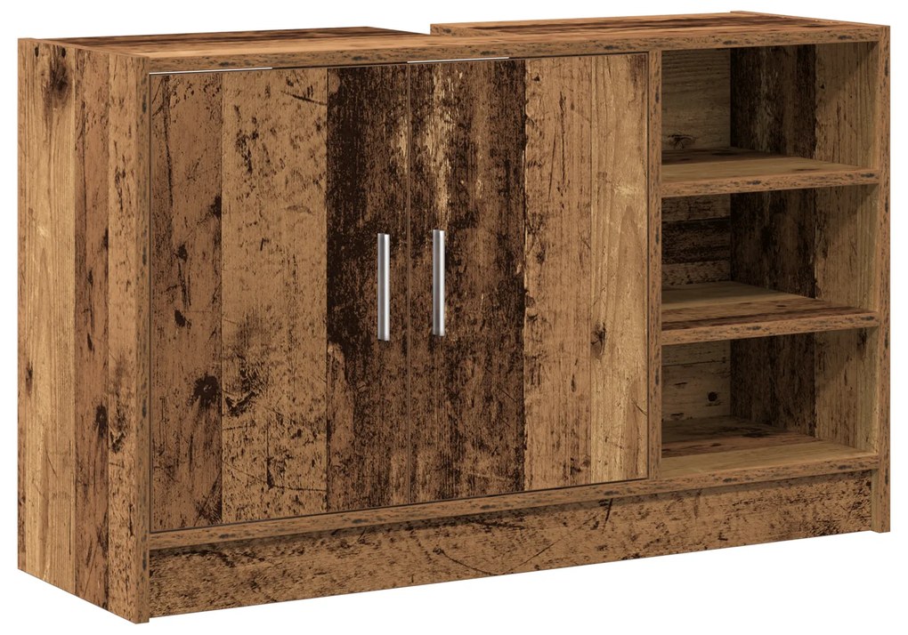 vidaXL Ντουλάπι Νιπτήρα Παλαιωμένο Ξύλο 90x29x55 εκ. Επεξεργασμένο Ξύλο