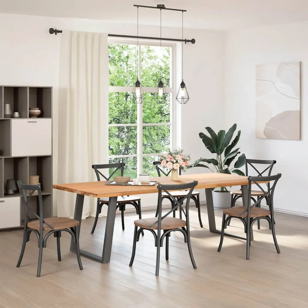 vidaXL Πόδια Τραπεζαρίας σε Σχήμα U 2 τεμ. Ανθρακί 70x(72-73) εκ. Ατσάλι