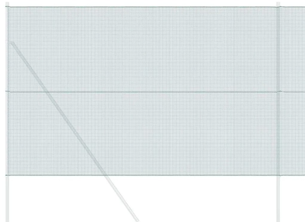 vidaXL Συρματόπλεγμα Χάλυβα Πράσινο 1.5 × 50 μ