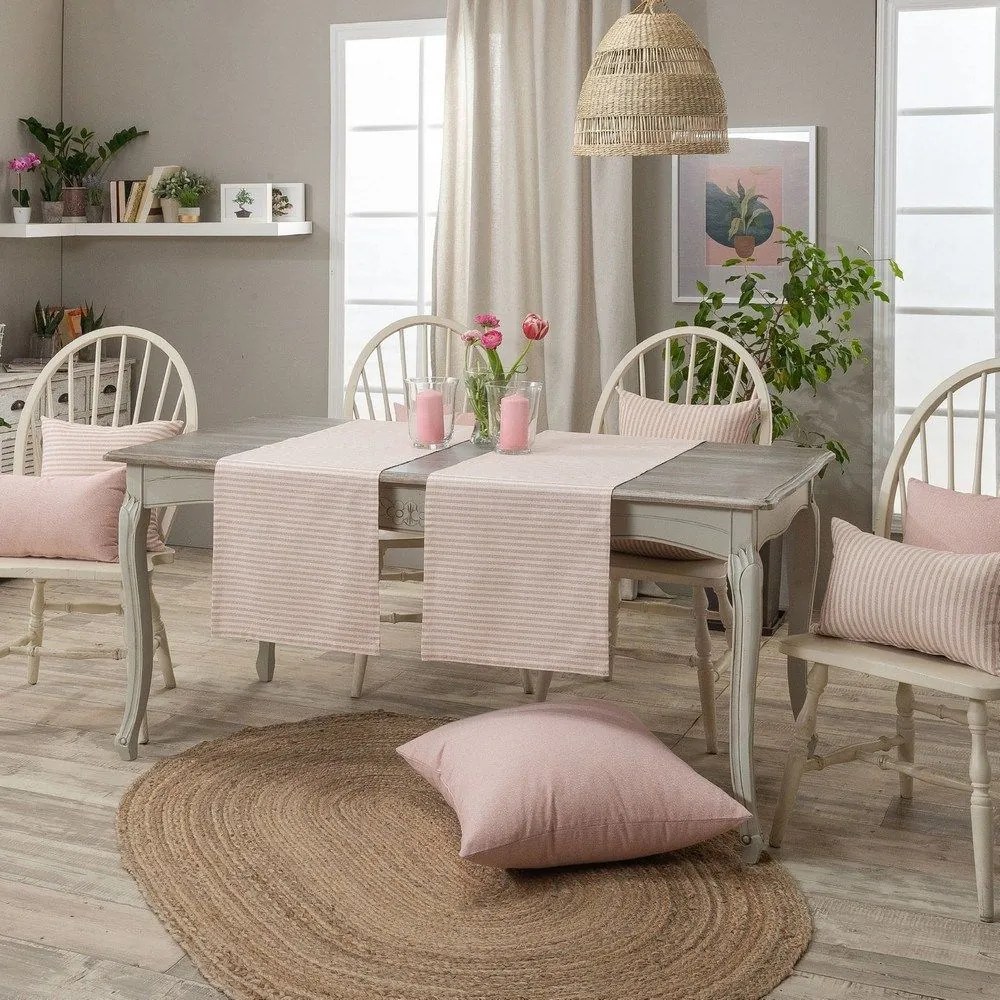 Τραβέρσα Guensa 06 Pink Teoran 40Χ160 40x160cm Cotton-Polyester