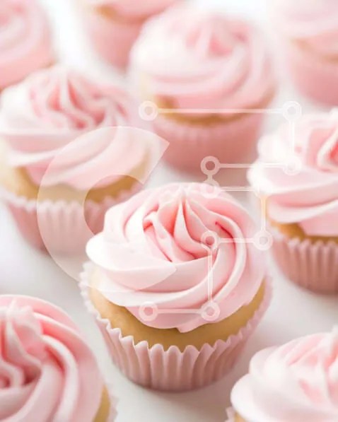 Intra Συλλεκτικό Ξύλινο Παζλ Plywood  4mm - Ροζ Cupcakes με Λευκό γλάσο Σε Ξύλινο Κουτί - Διαστάσεις: 10x10 cm – 25 κομμάτια