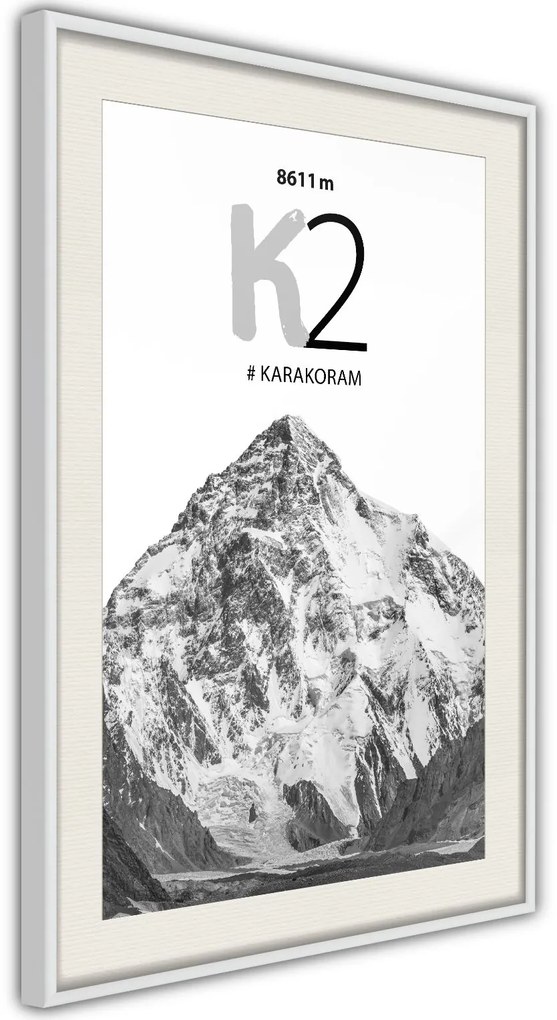 Αφίσα - Peaks of the World: K2 - 20x30 - Χρυσό - Χωρίς πασπαρτού