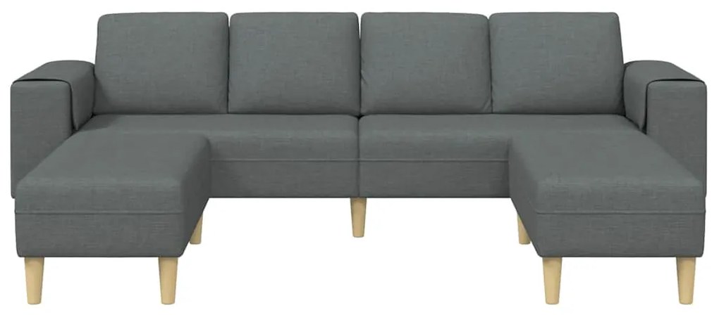 vidaXL Σετ Καναπέ 3 pcs Σκούρο γκρι ύφασμα