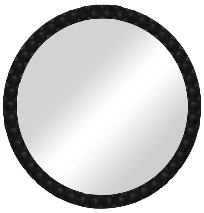 Καθρέπτης Mebel Inart μαύρο pp Φ60x3.5εκ 60x3.5x60 εκ.