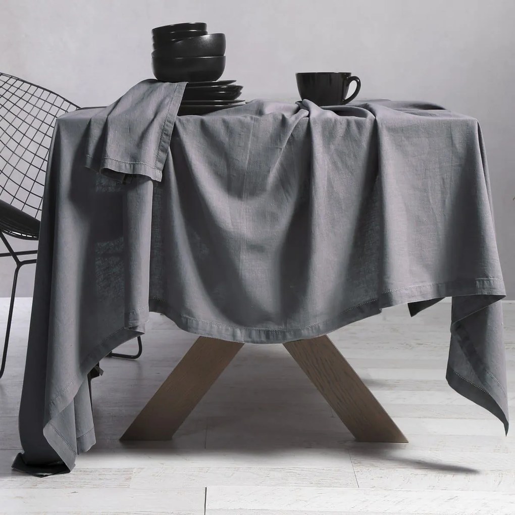 Τραπεζομάντηλο Cotton-Linen Grey Nef-Nef 150X250 150x250cm 100% Cotton