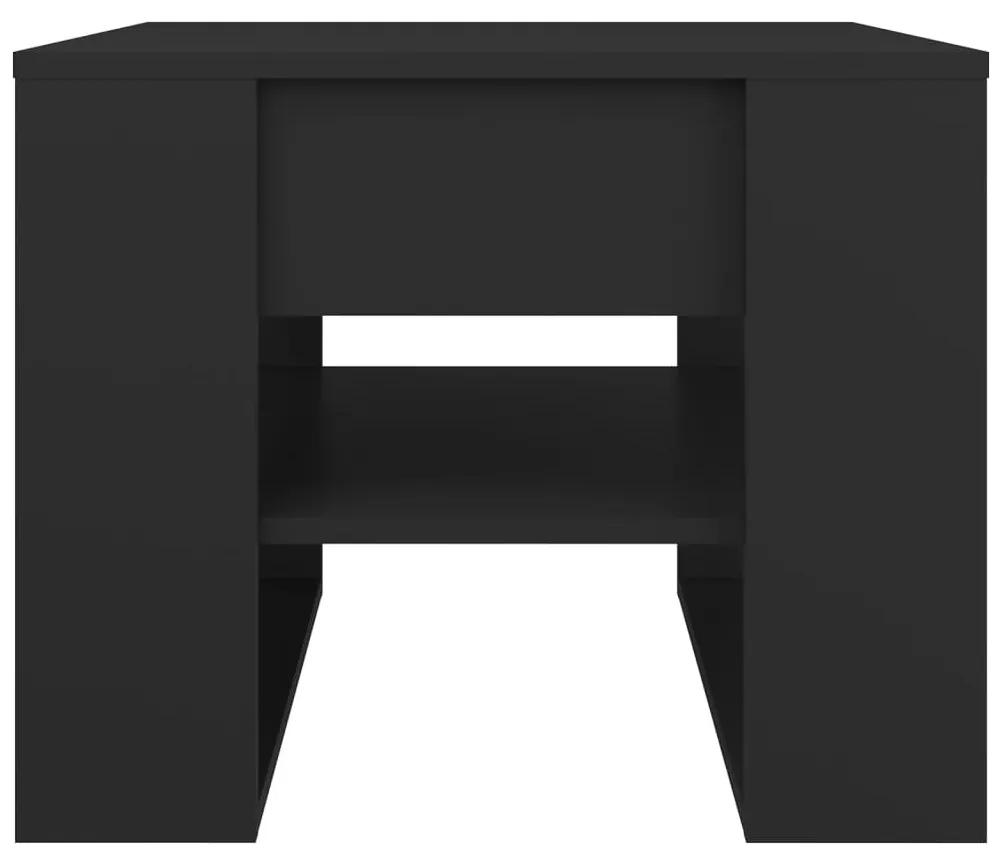 Τραπεζάκι Σαλονιού Μαύρο 55,5x55x45 εκ. από Επεξεργασμένο Ξύλο - Μαύρο