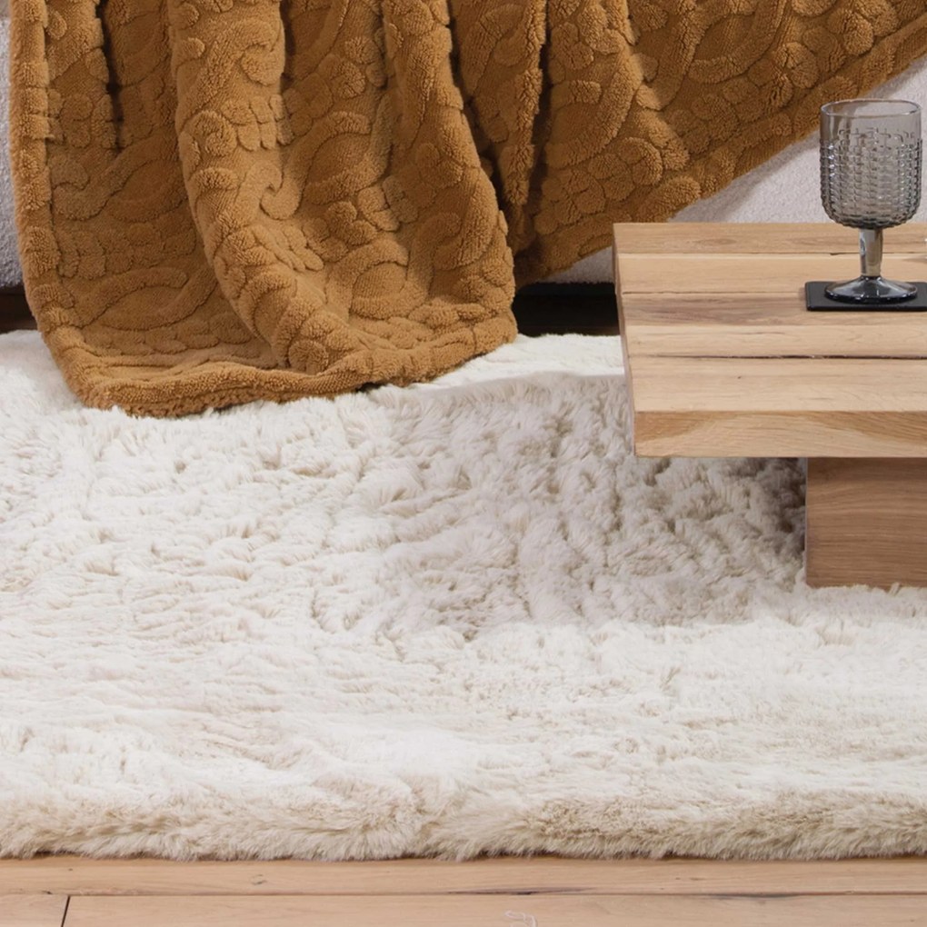 Γούνινο Χαλί (200x300) Nef-Nef Homeware Estelle Ecru