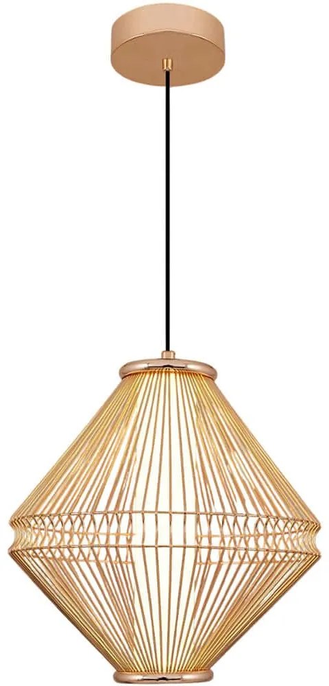Φωτιστικό Οροφής 701CHD1673 Φ24x120cm Led 1000lm 10W 3000K Gold Opviq