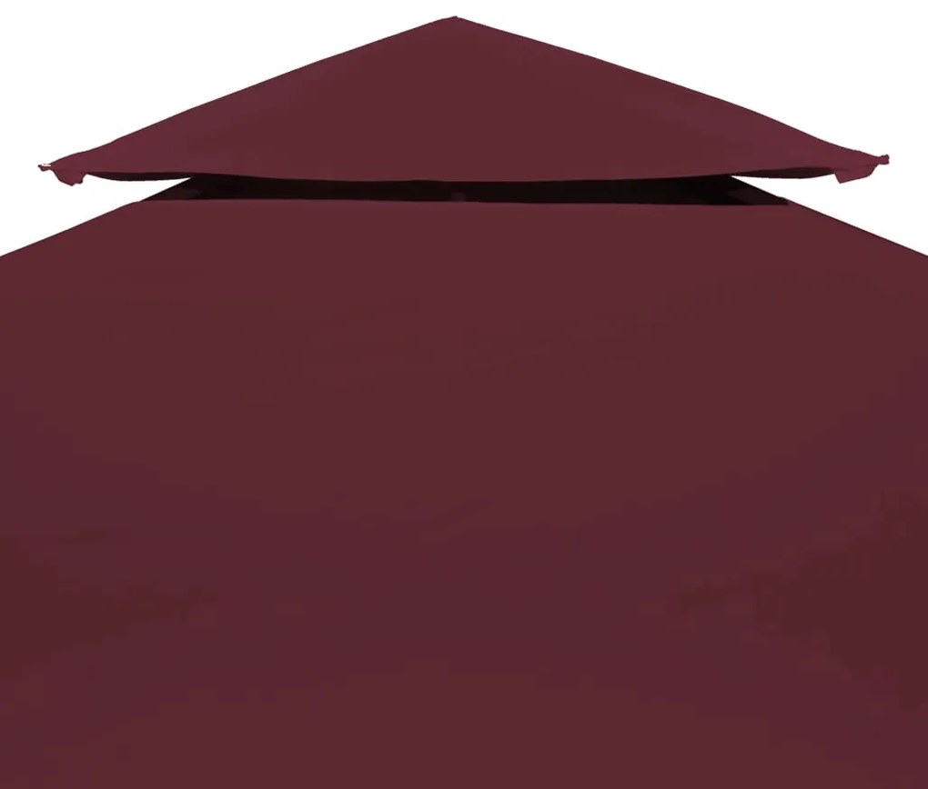 vidaXL Κάλυμμα για Κιόσκι 2 Επιπέδων Μπορντό 3 x 3 μ. 310 γρ./μ²