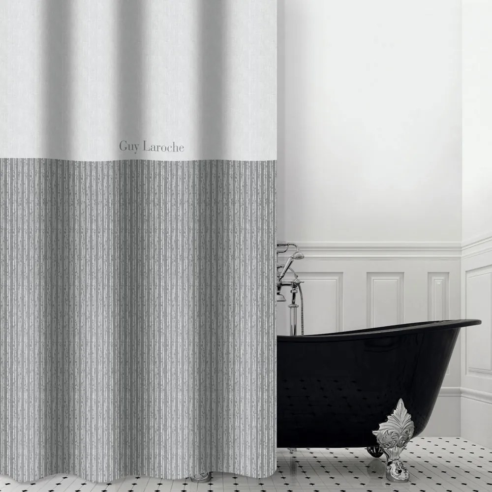 Κουρτίνα Μπάνιου (180x185) Με Τρουκς Guy Laroche Tudor Grey