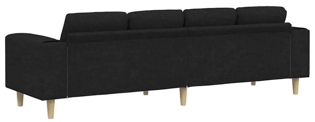 vidaXL Καναπές σαλονιού Μαύρο 250 x 77 x 76 εκ. Πολυεστέρας