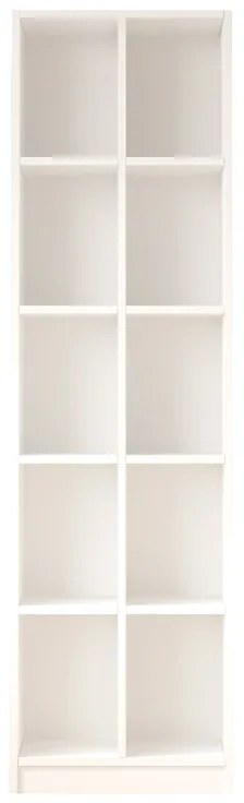 Βιβλιοθήκη Oteca 10θέσεων pakoworld σε λευκή απόχρωση 51.1x25.4x180εκ