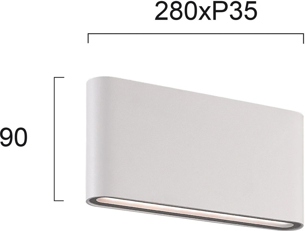 Απλίκα τοίχου Viokef Argon-Μήκος: 28 εκ.-Λευκό