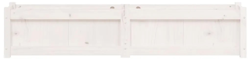 vidaXL Ζαρντινιέρα Λευκή 150 x 31 x 31 εκ. από Μασίφ Ξύλο Πεύκου