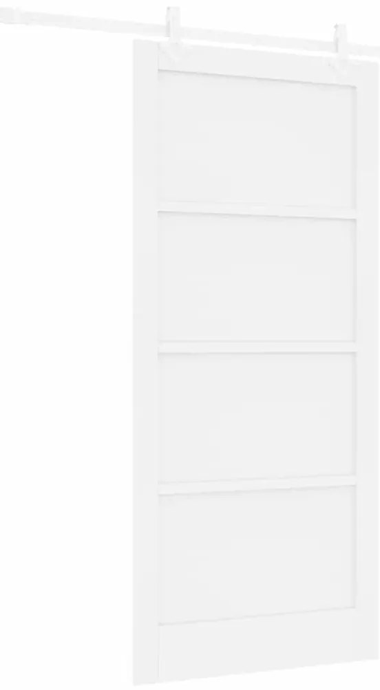 vidaXL Συρόμενη Πόρτα Χειροκίνητος Λευκό 93 x 202 cm