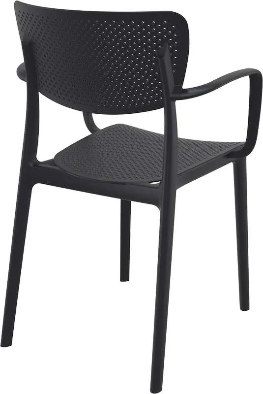 Πολυθρόνα Πολυπροπυλενίου Loft Black 54X53X82εκ.