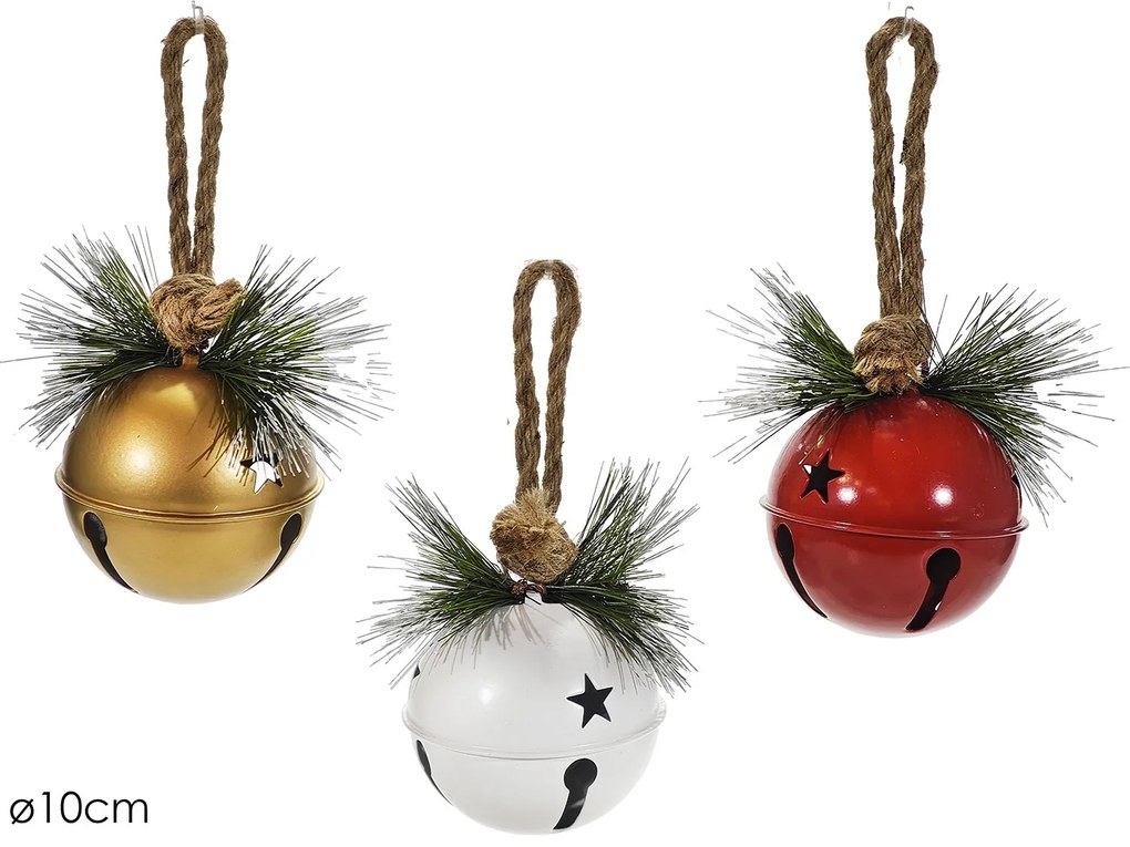 Χριστουγεννιάτικα Κρεμαστά Μπάλες Φ10cm Σε 3 Σχέδια