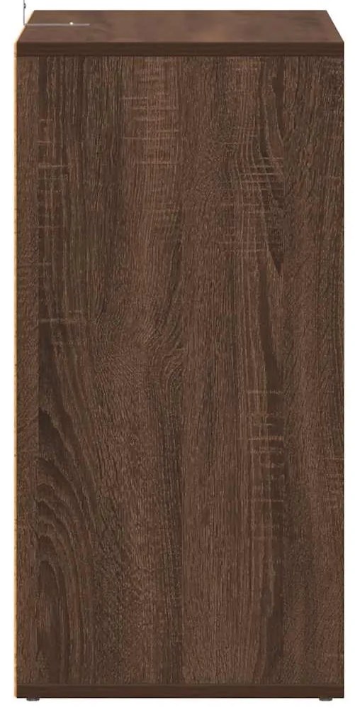 vidaXL Παπουτσοθήκη Καφέ Δρυς 60x35x70 εκ. από Επεξεργασμένο Ξύλο