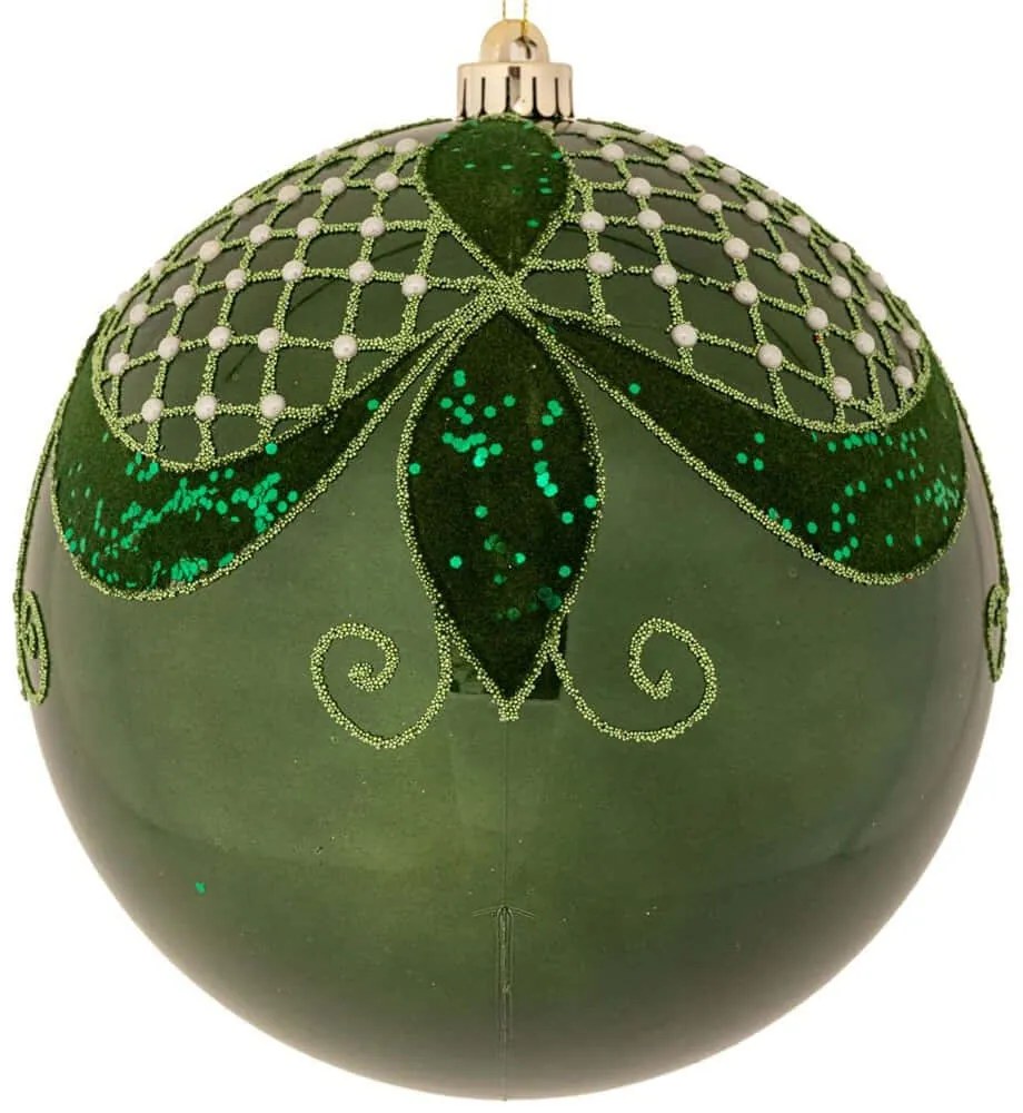 Χριστουγεννιάτικο Στολίδι Περλέ 90963 25cm Dark Green