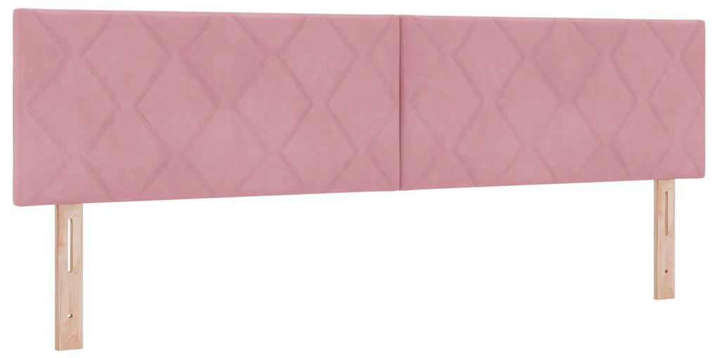 vidaXL Κρεβάτι Box Spring με στρώμα ροζ 180x200 εκ. Βελούδο
