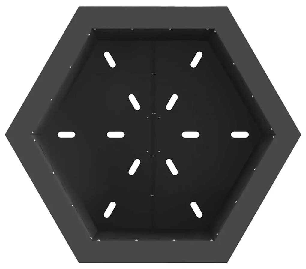 vidaXL Φωτιά Μαύρο 58 x 58 x 51 cm Κρύα έλαση από χάλυβα