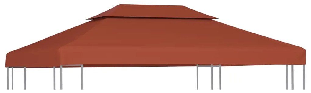 vidaXL Κάλυμμα για Κιόσκι 2 Επιπέδων Τερακότα 4 x 3 μ. 310 γρ./μ²
