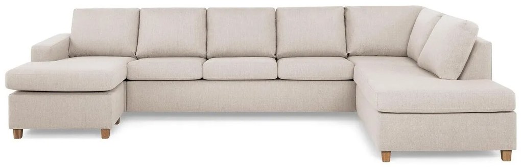 Γωνιακός Καναπές Scandinavian Choice C161, Ανοιχτό καφέ, 344x199x80cm
