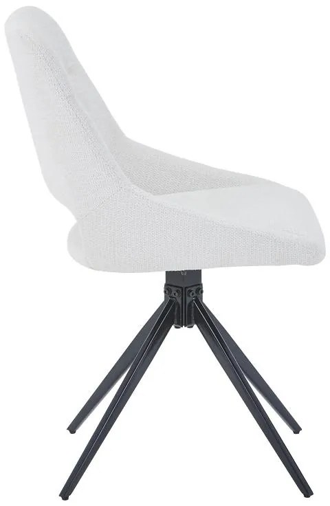 Καρέκλα περιστρεφόμενη Luciano I σε μπεζ ύφασμα-πόδι μεταλλικό μαύρο 52.5x54x85εκ 52.5x54x85 εκ.