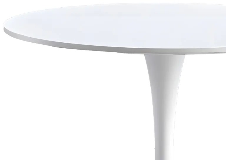 Τραπεζαρία Elijah-Aurora I pakoworld σετ 3τεμ pp σε λευκή απόχρωση με φυσικό πόδι Φ60x74εκ