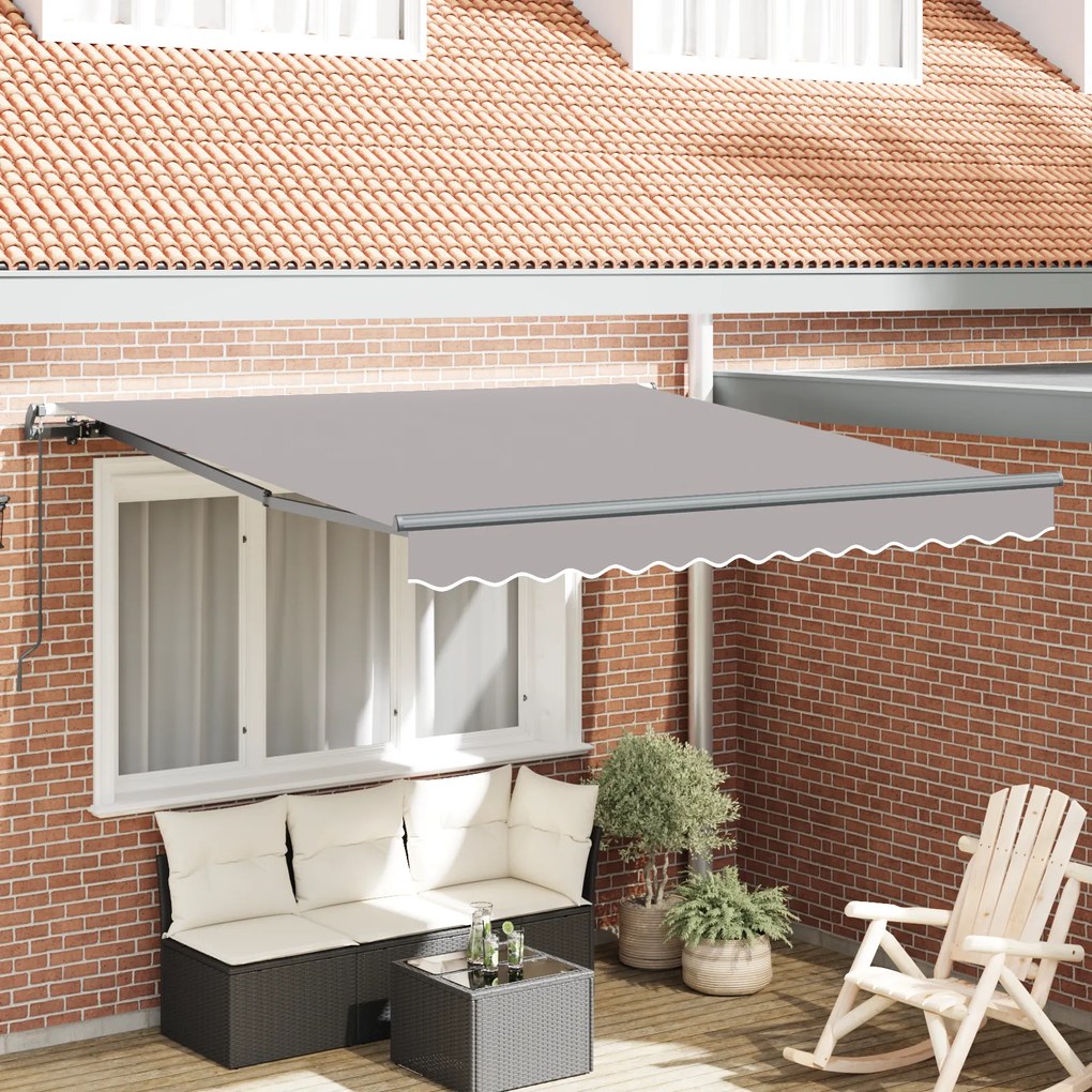 vidaXL Σκηνίτσα Αναδιπλούμενη Ανοιχτό γκρι 350 x 250 εκ Πολυεστέρας