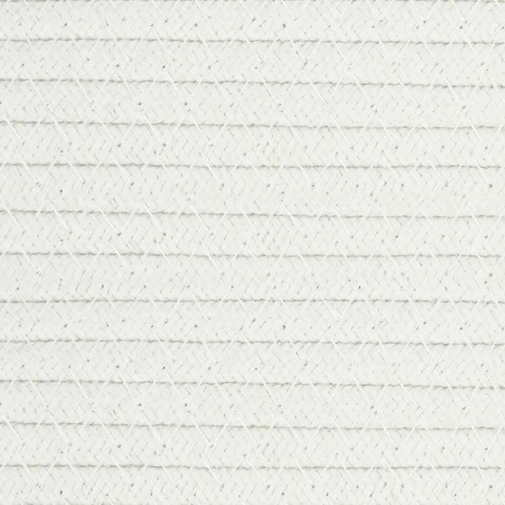 Καλάθι Απλύτων Γκρι και Λευκό Ø60x36 εκ. Βαμβακερό - Πολύχρωμο