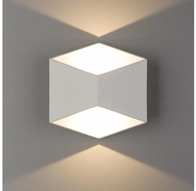 Απλίκα Φωτιστικό Τοίχου 2xLED 5W IP54 3000K Triangles Nowodvorski-8143-Λευκό 8143