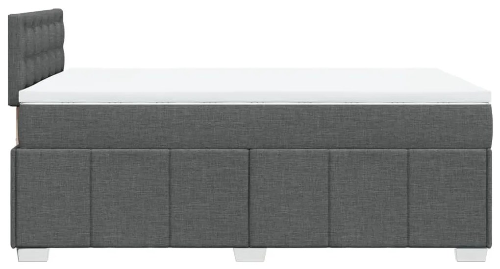 ΚΡΕΒΑΤΙ BOXSPRING ΜΕ ΣΤΡΩΜΑ ΣΚΟΥΡΟ ΓΚΡΙ 120X190 ΕΚ ΥΦΑΣΜΑΤΙΝΟ 3289322