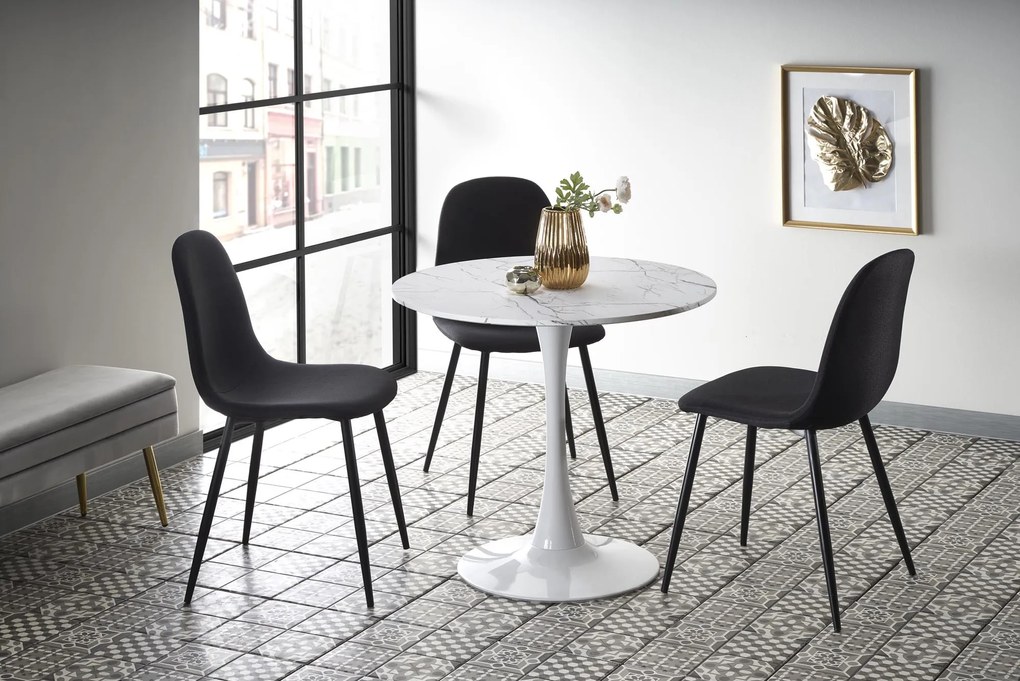 DENVER table, color: top - white marble, legs - white DIOMMI V-CH-DENVER-ST