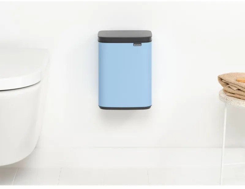 Κάδος Brabantia Bo Small 1006626, 4 L, Ομαλό και αθόρυβο άνοιγμα, Αντιολισθητική βάση, Μπλε ανοιχτόχρωμο