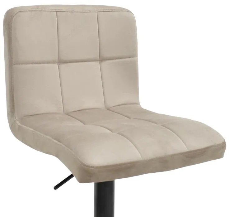 Σκαμπό μπαρ Remina πτυσσόμενο μπεζ βελούδο-βάση μαύρο μέταλλο 44x44x112εκ 2αδα 44x44x112 εκ.